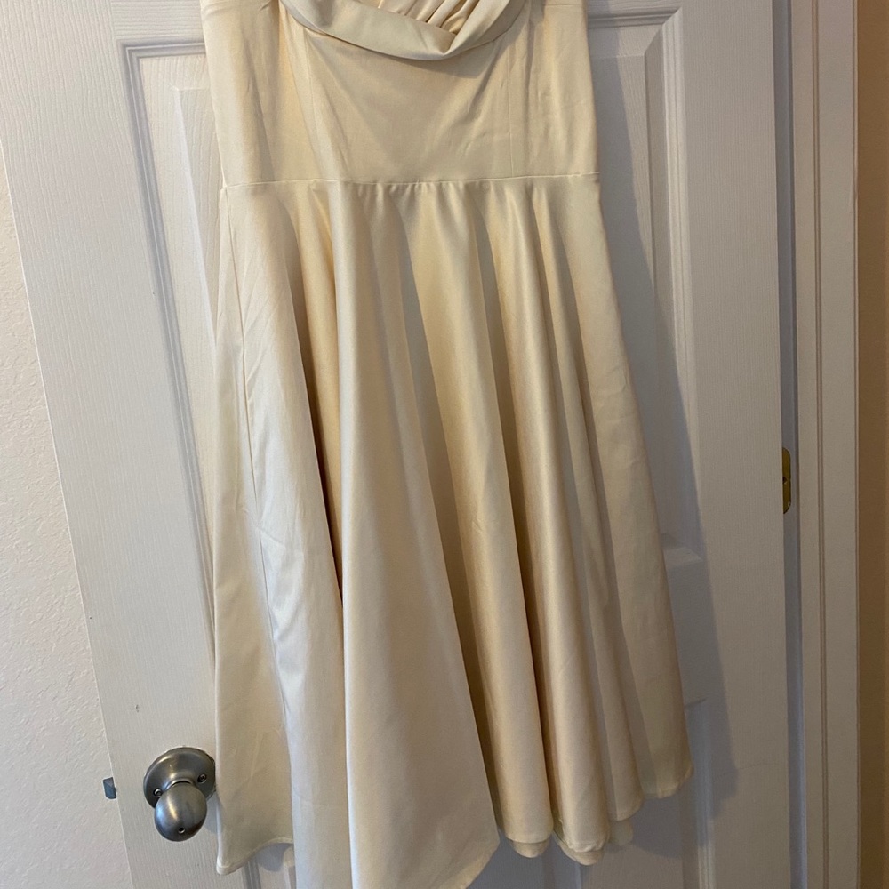 CREAM SILK DRESS